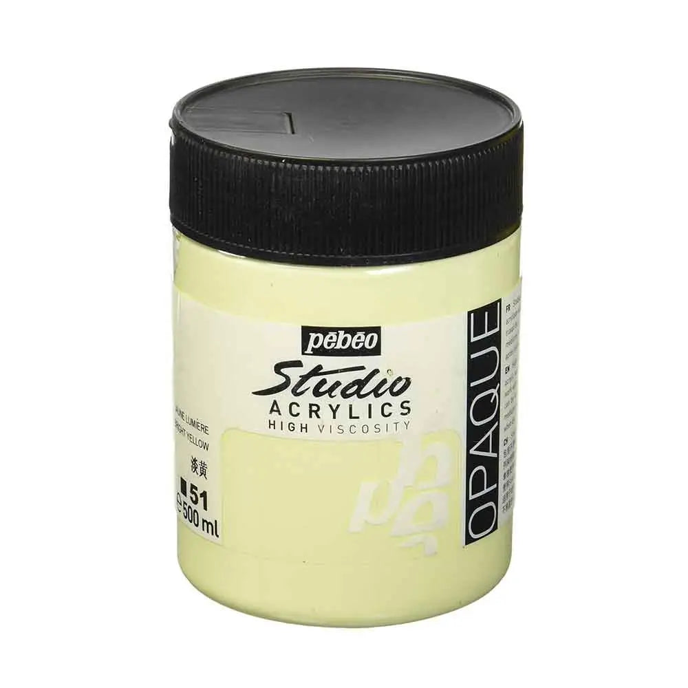 Pebeo High Viscosity Studio Acrylics  500ml (Loose) Pebeo